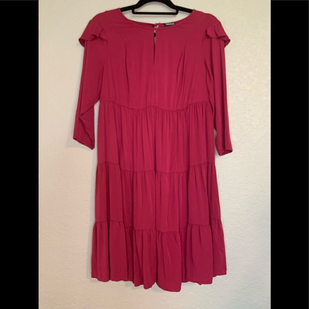 Torrid Purple/Mauvey Flouncy dress size ( 10-12 torrid sizing)‎